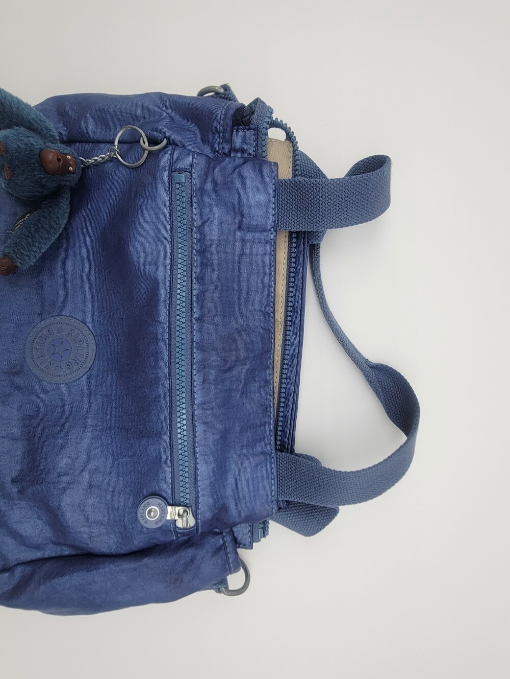 Blue Nylon Crossbody Messenger Bag - Kipling